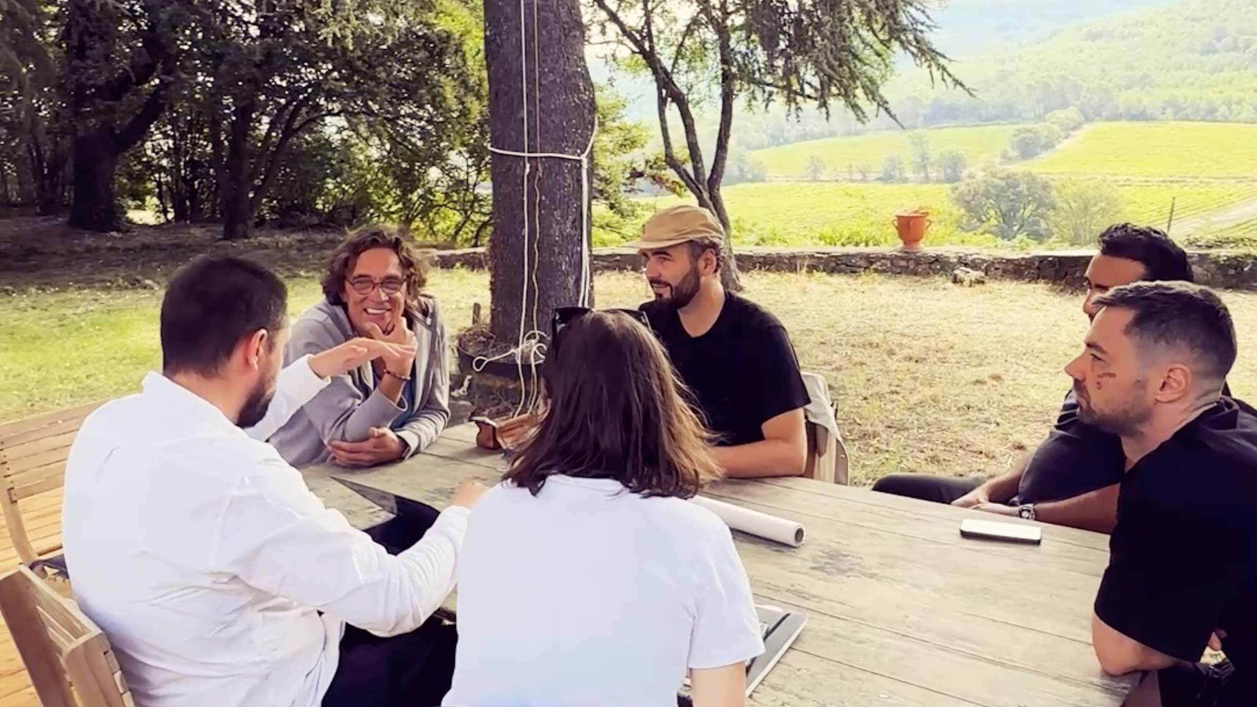 An International Team at the Estate